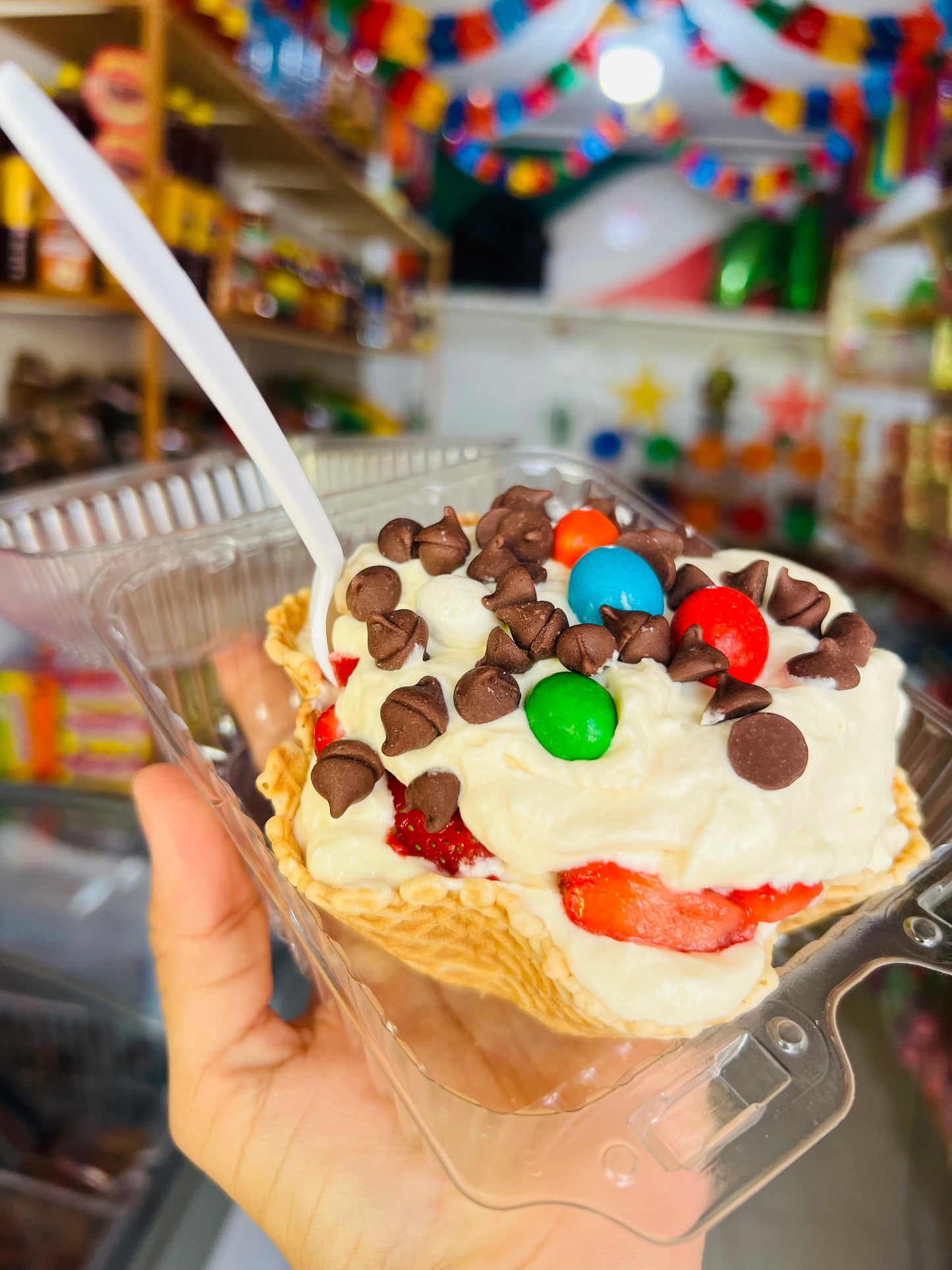 Canasta de Fresa con Crema