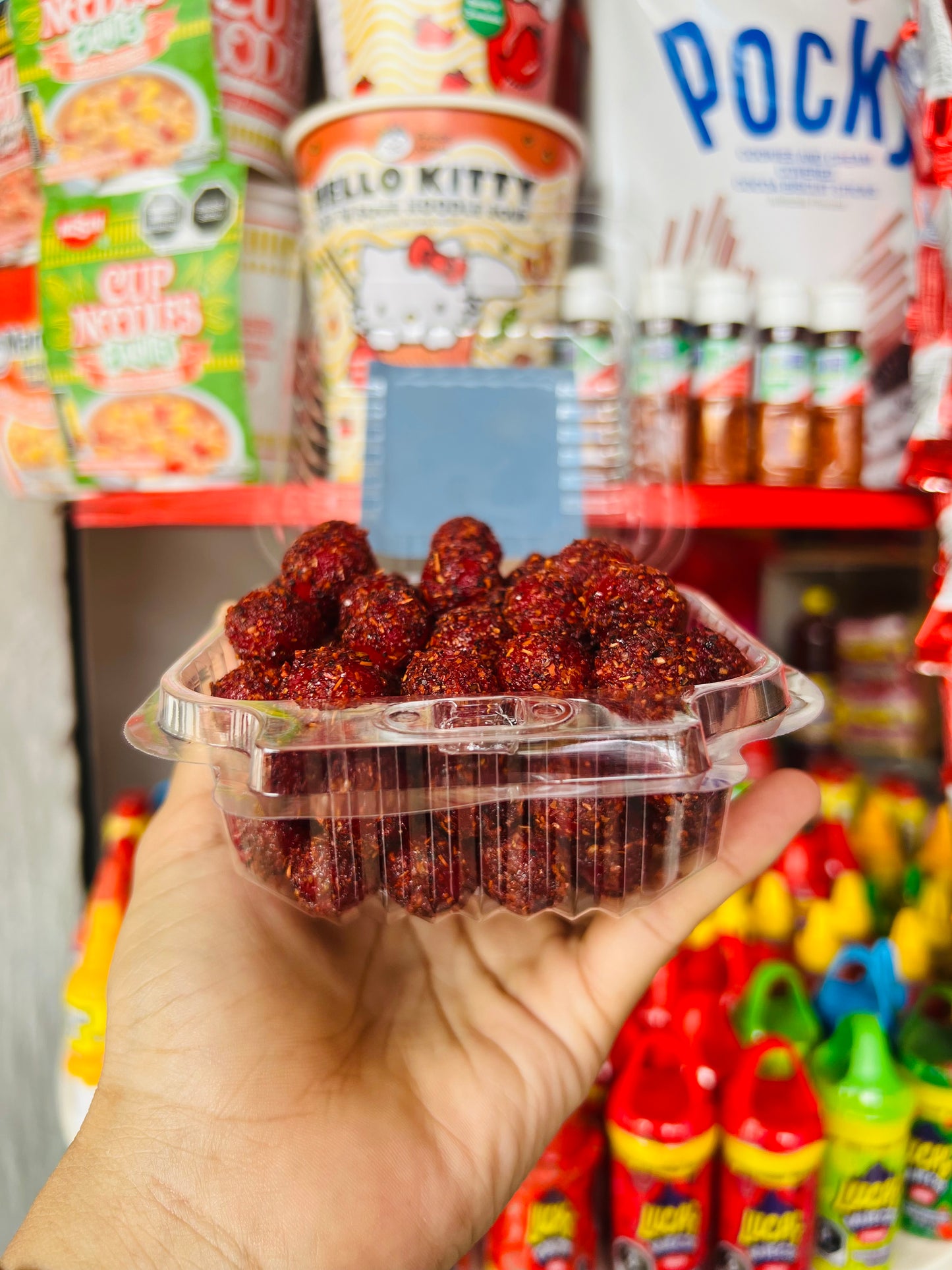 Bandeja de cherry pops